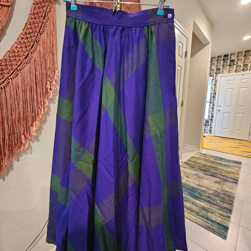Vintage Liz Claibourne Plaid Wool Skirt